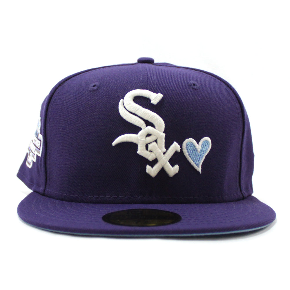 purple white sox fitted