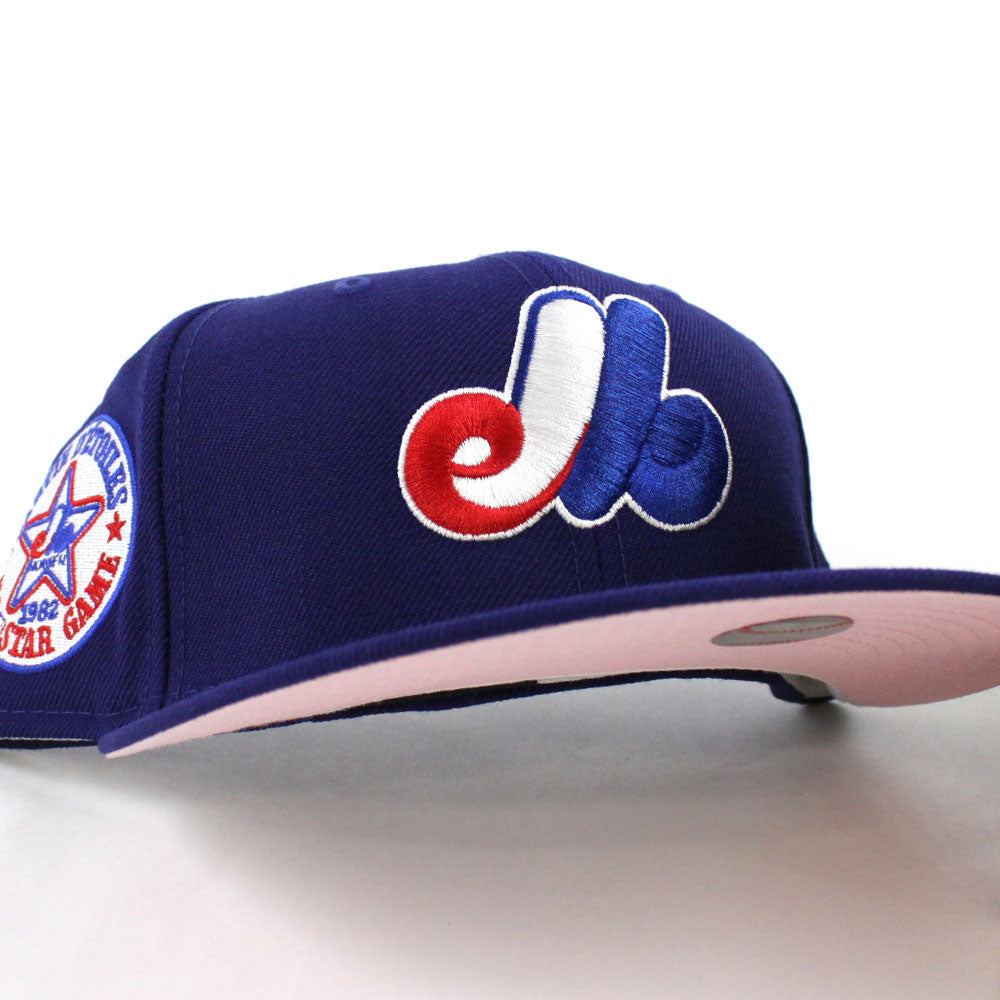 Montreal Expos 1982 All Star Game New Era Fitted 59Fifty Hat (Blue PINK ...