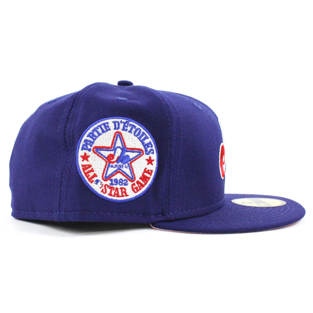 Montreal Expos 1982 All Star Game New Era Fitted 59Fifty Hat (Blue PINK ...