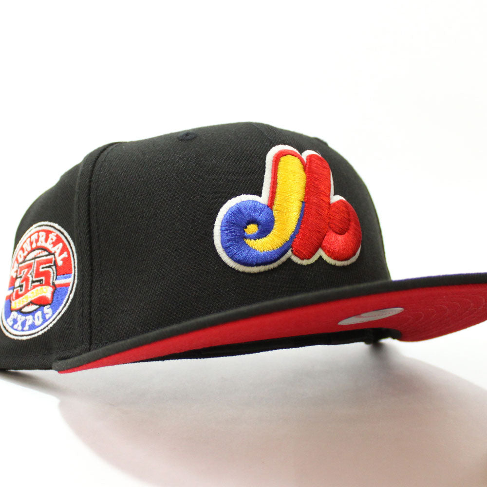 Montreal Expos 35th Anniversary New Era Fitted 59Fifty Hat (GITD Black ...