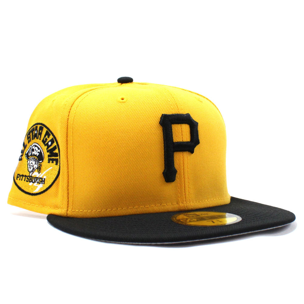 pirates fitted hat yellow brim