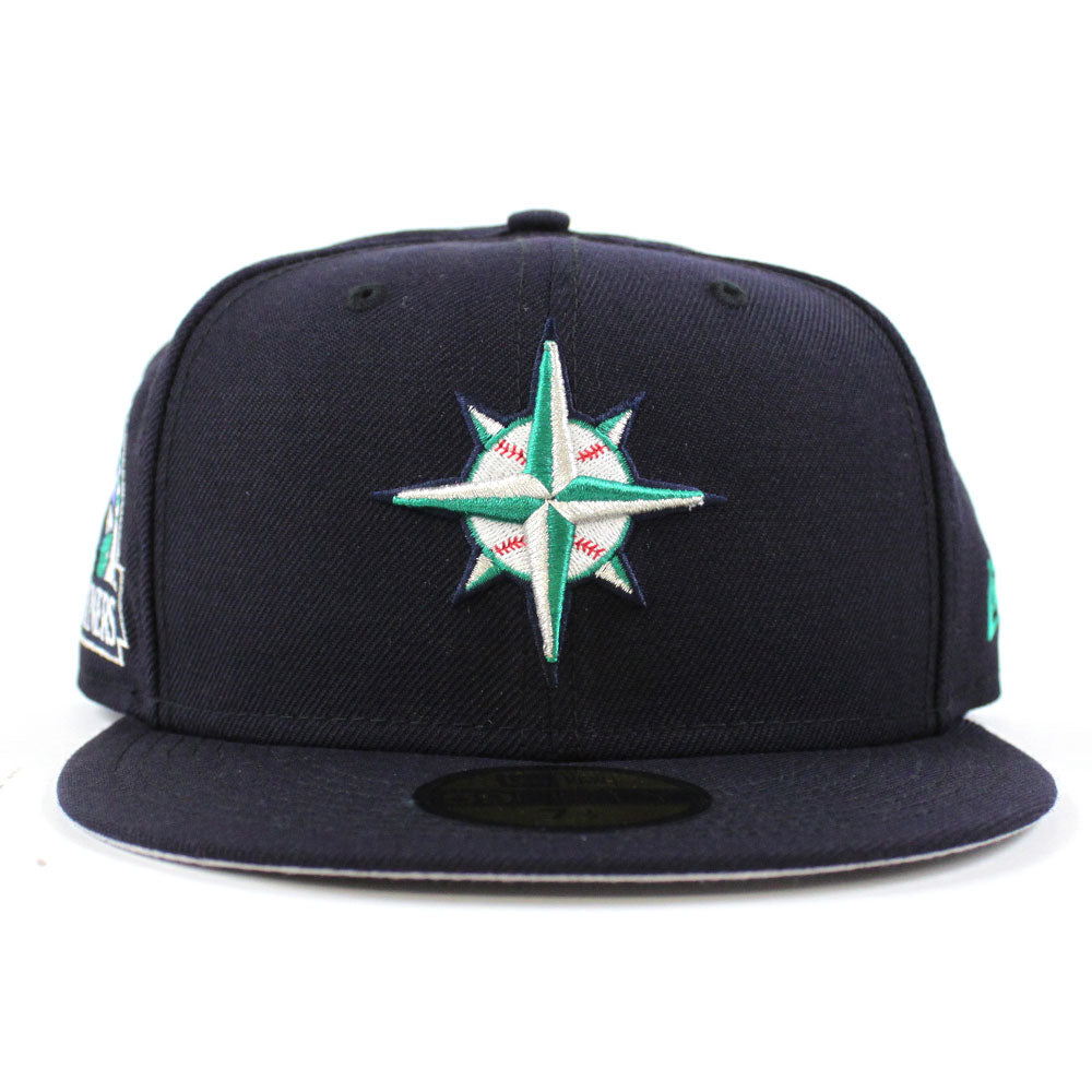 seattle mariners fitted grey brim