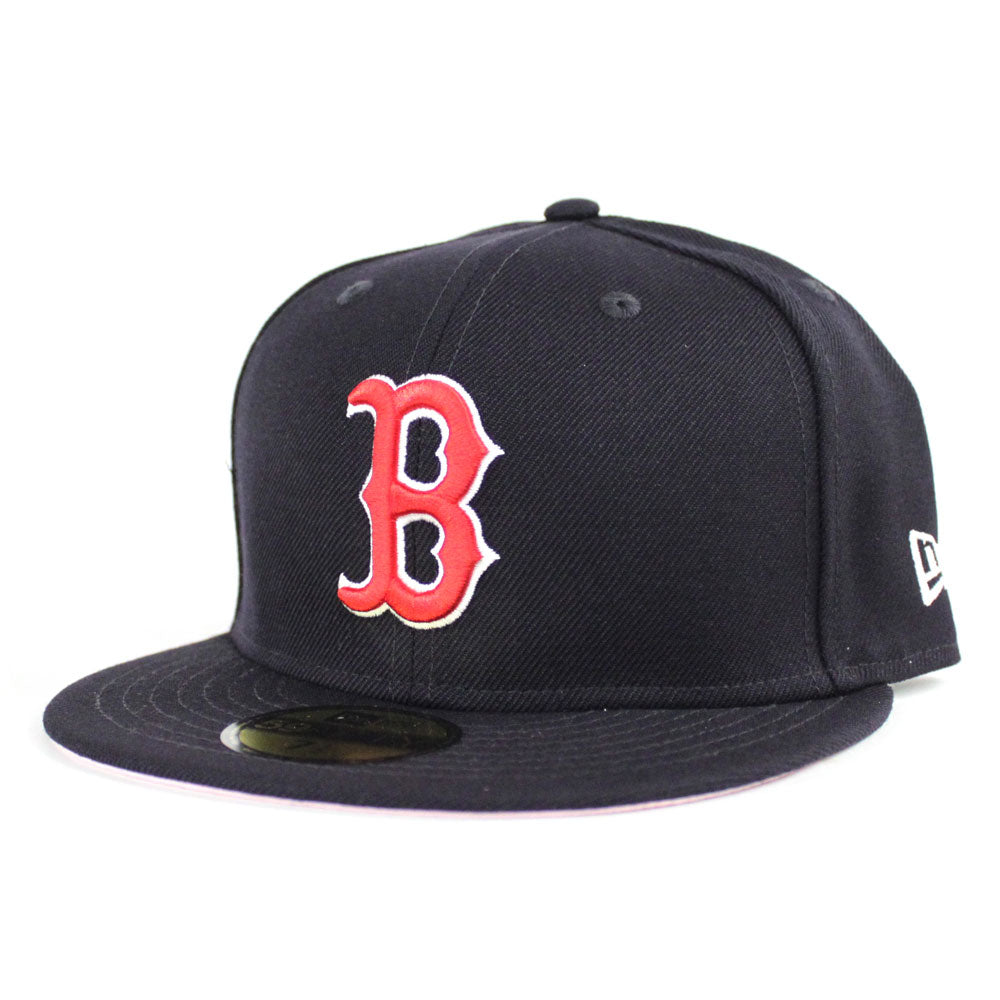 Boston Red Sox New Era 59Fifty Fitted Hat (Team Color Pink Under Brim ...