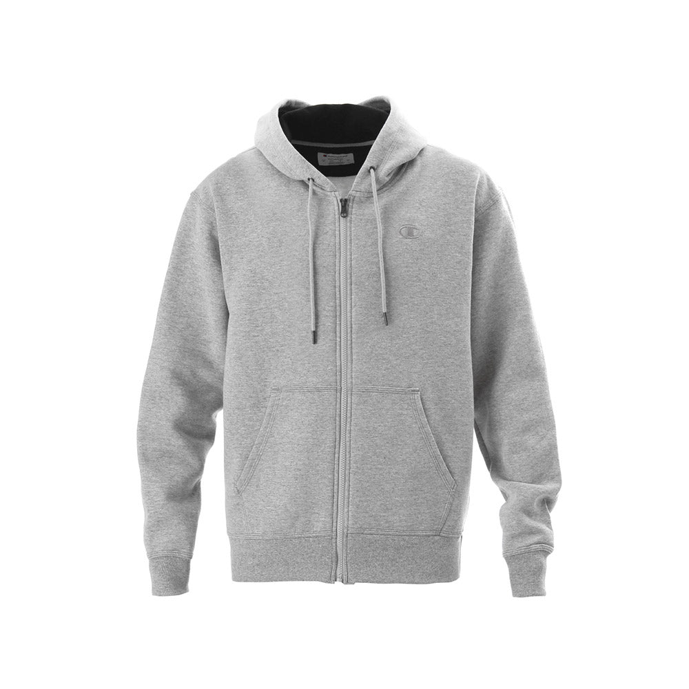 CHAMPION REVERSE WEAVE LOGO PULL OVER HOODIE (GRAY