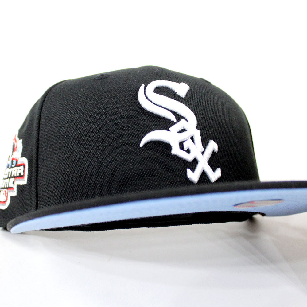 white sox fitted blue brim