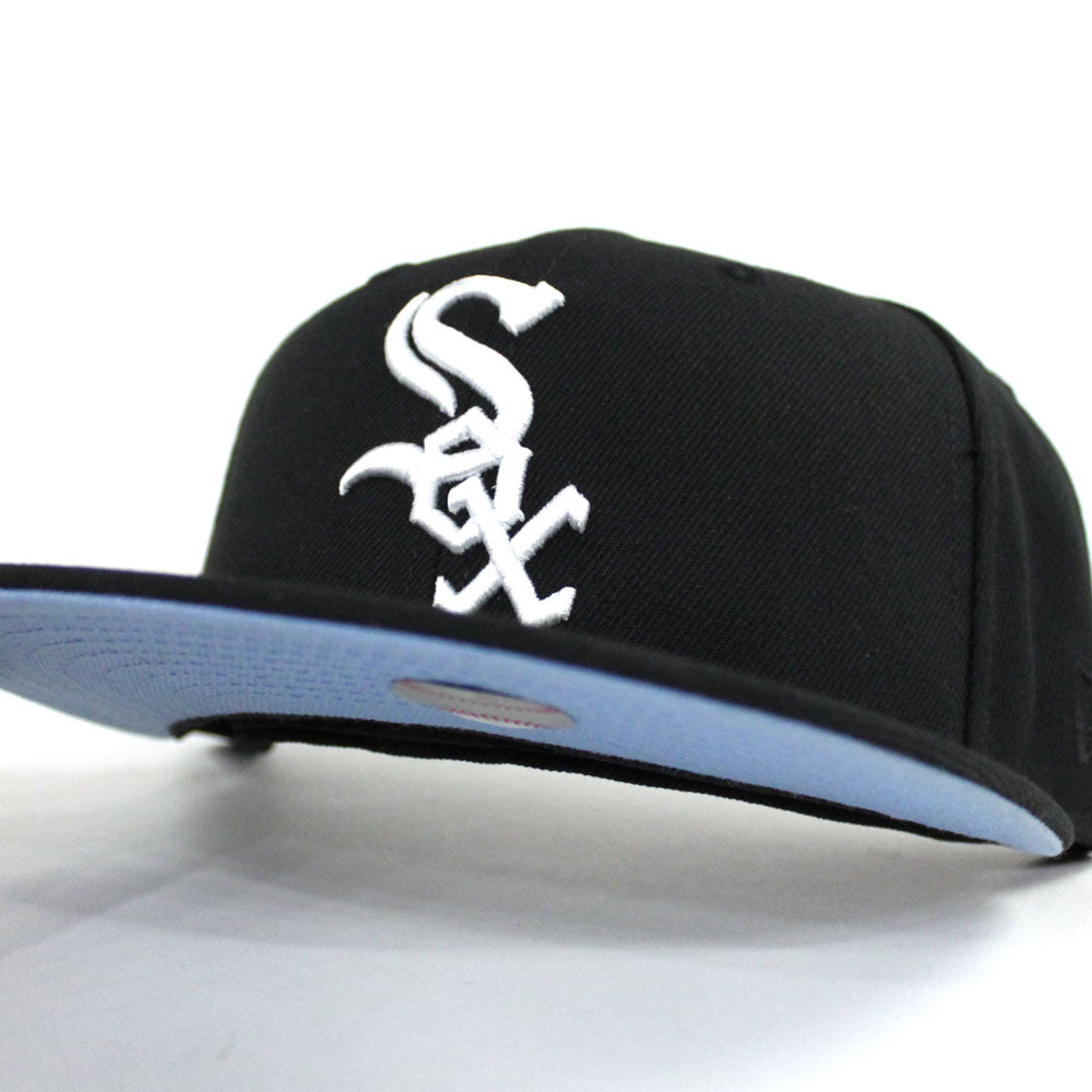 white sox fitted blue brim