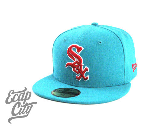 teal white sox hat