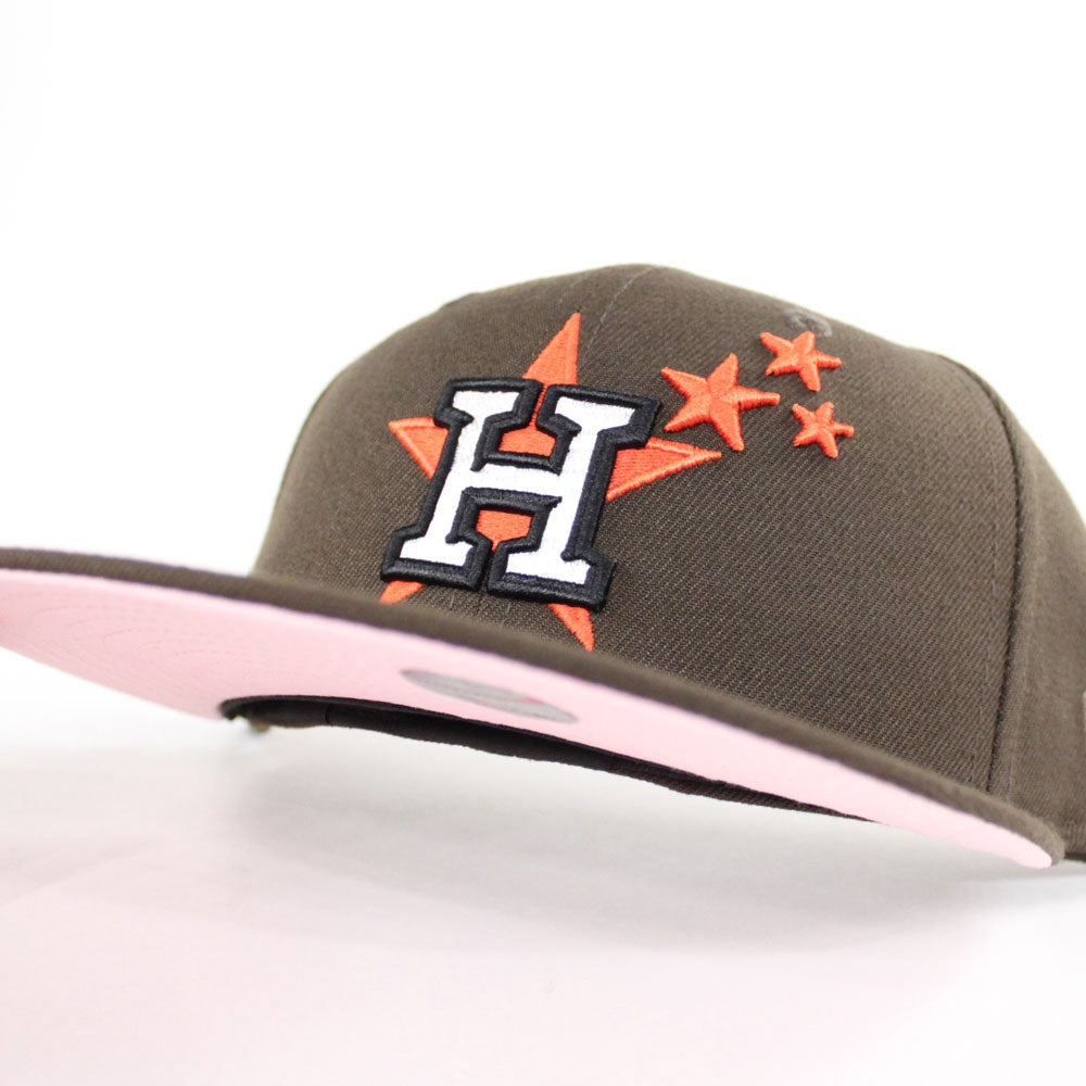 houston astros fitted hat brown