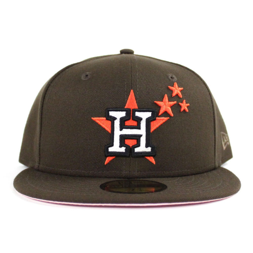 brown and pink astros hat