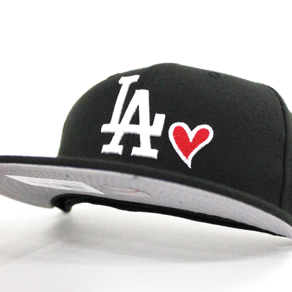 Love Los Angeles Dodgers New Era Fitted 59fifty Hat  Black Gray Under Brim  3 ?v=1604012632