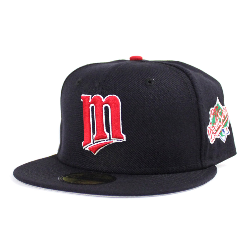 Minnesota Twins 1987 World Series 59Fifty New Era Fitted Hat (Navy Gray ...
