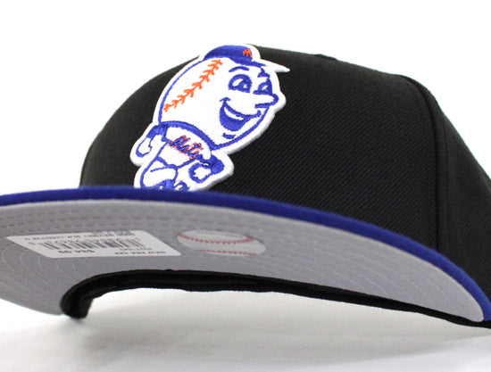 Waarschuwing Logisch Op risico Mr Mets NY Mets New Era 59Fifty Fitted Hats (Black Blue Gray Under Bri –  ECAPCITY