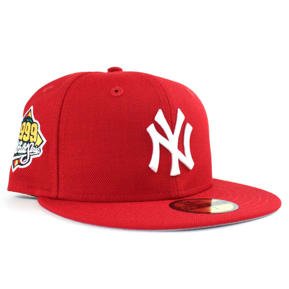 New York Yankees 1999 World Series New Era 59Fifty Fitted Hat (Red Gray ...