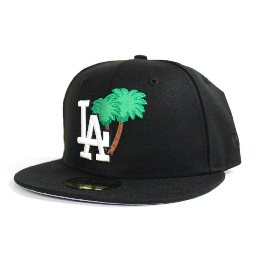 Palm Tree Los Angeles Dodgers New Era 59fifty Fitted Hat Black Gray Under Brim Ai La University Of Southern California Grey Underbrim Fitteds Ai Custom Dodgers 5950 Red Bottom Caps Ecapcity