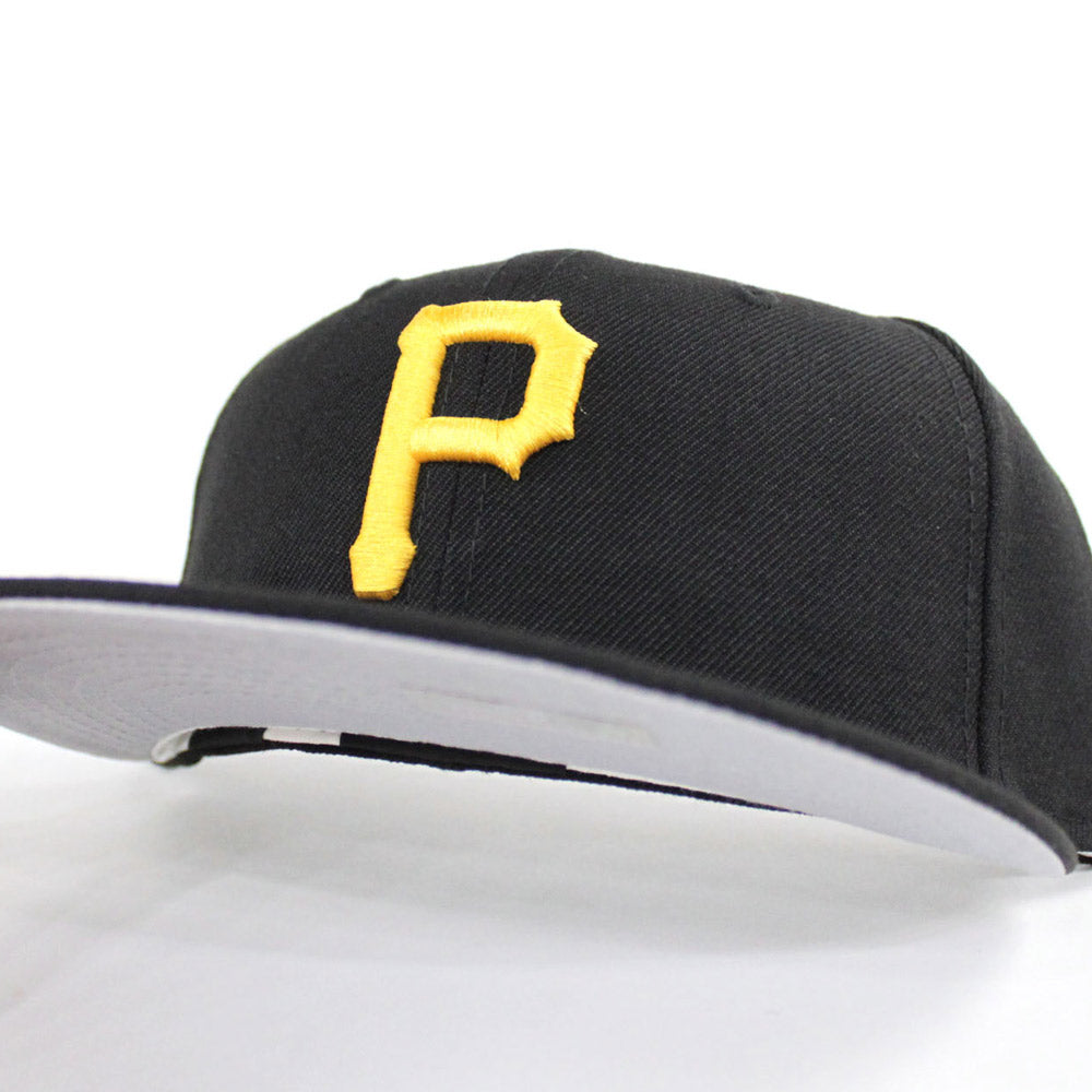 pirates fitted hat grey brim