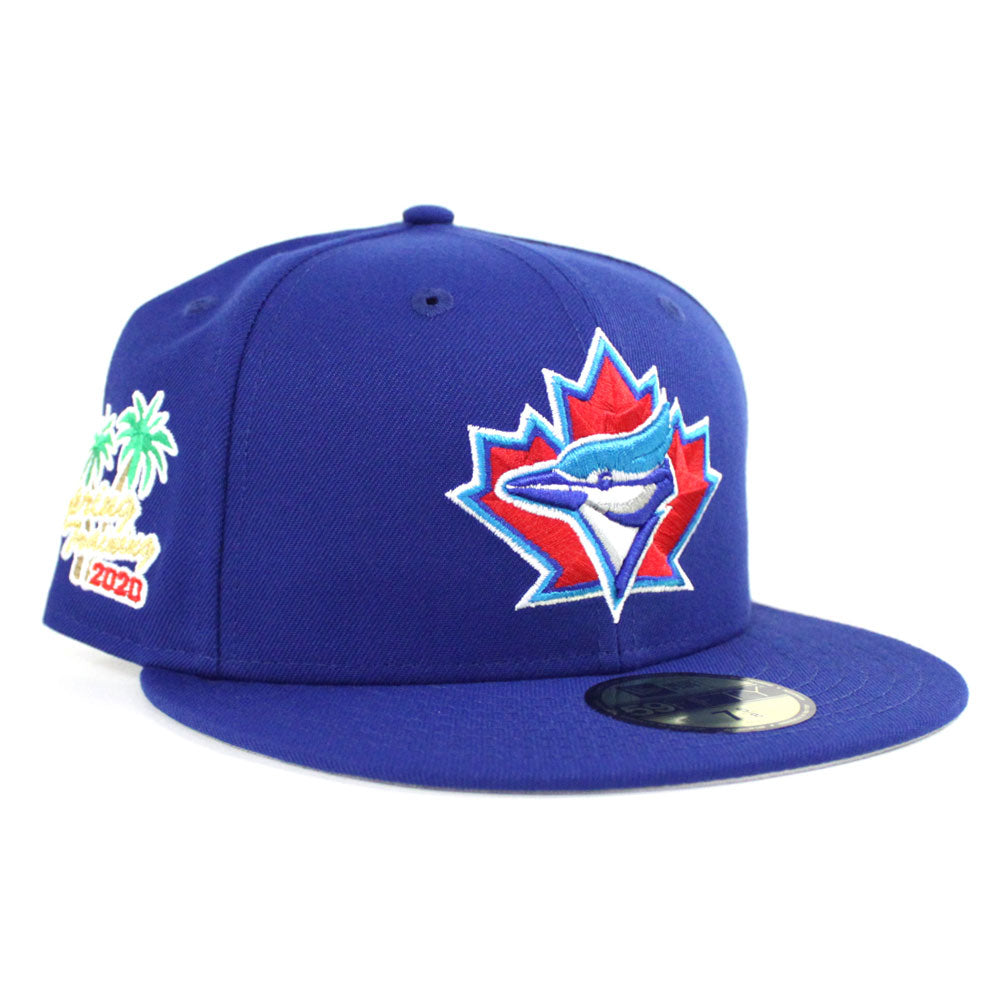 Toronto Blue Jays Spring Training New Era 59fifty Fitted Hat Gray Under Brim Ai Side Patch Grey Bottom Fitteds Ai Custom 59fifty Bluejays Caps Ecapcity