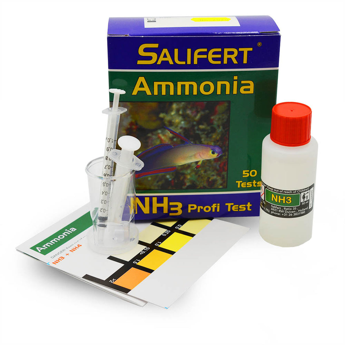 Salifert Ammonia (NH3) Test Kit - Uni Hill Aquarium