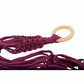 Macrame plant hanger kit - recycled fabric in royal purple