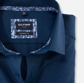 Olymp Luxor Bowens Blue 24/Seven Kevin Shirt Dynamic Modern - [#1256-24-11 Flex Fit 