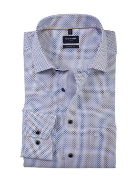 Olymp Luxor Modern Fit Dynamic - [#1256-24-11 Shirt Blue 24/Seven Flex | Bowens Kevin