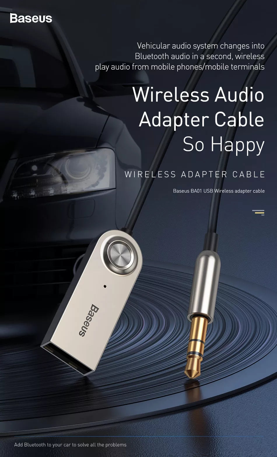 Baseus BA01 Wireless Bluetooth 5.0 Audio Adapter – hyselec