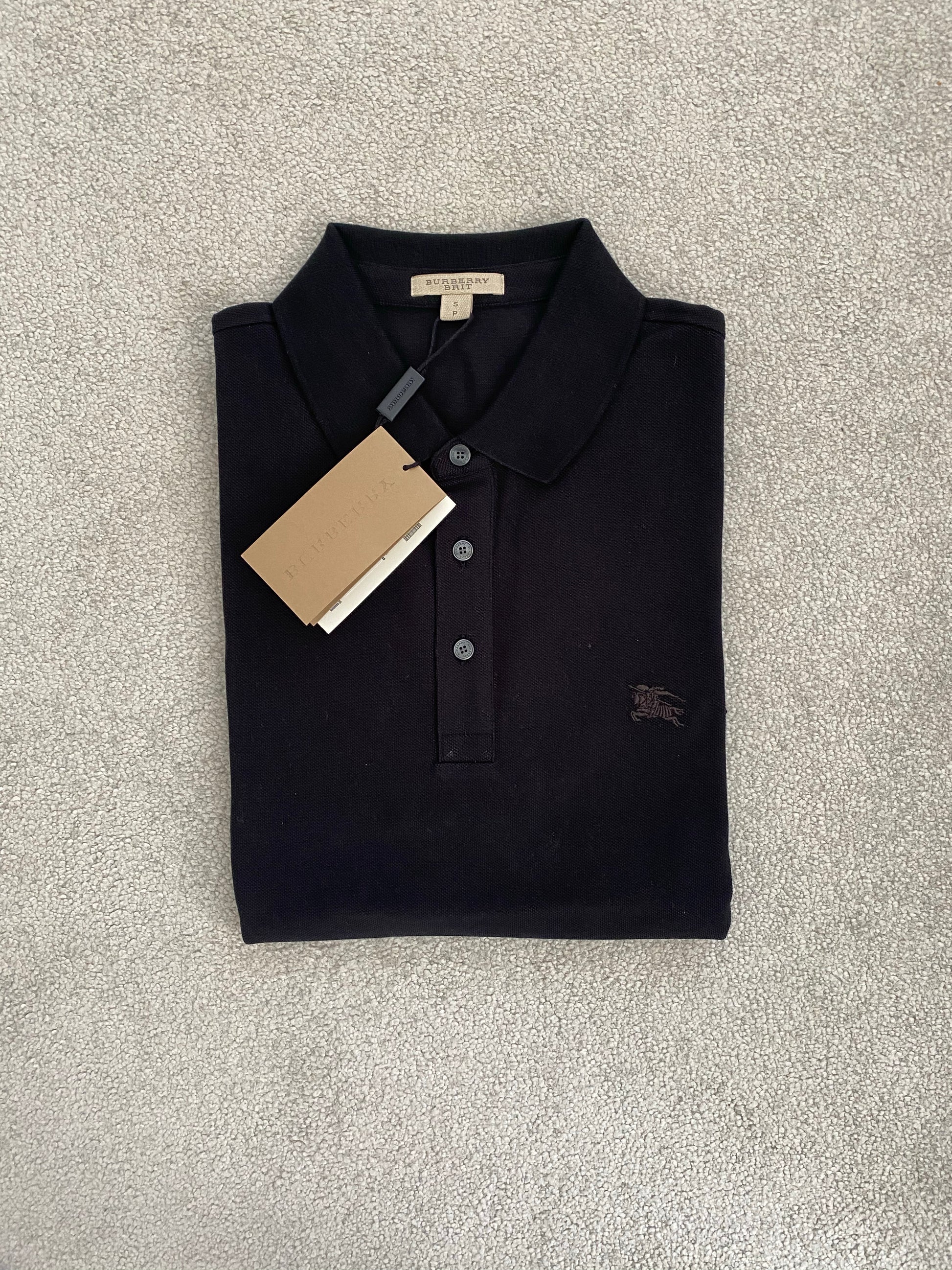 Burberry Classic Fit Logo Embroidered Polo Black – Fashion Victim