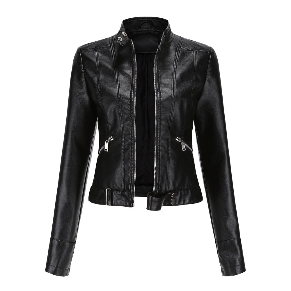 100% Polyurethane Faux Women Leather Jacket – brightshow