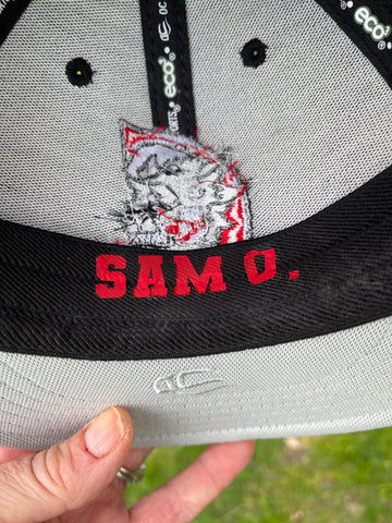 Baseball hat custom labeled
