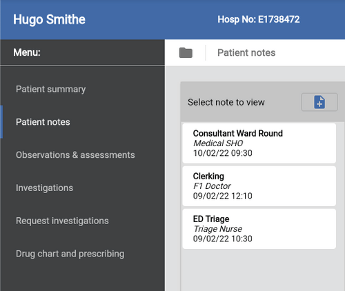 SimEPR Simulated Electronic Patient Record Simulation Mode