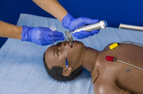 Arthur Paediatric Patient Simulator being intubated