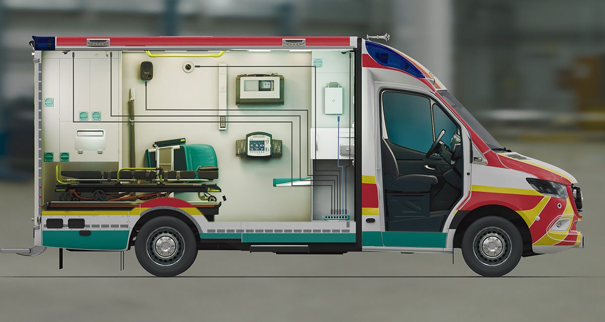 SIMStation Go in an ambulance