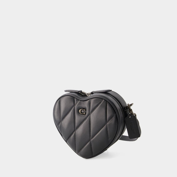 Coach Quilted Heart Crossbody Bag - Grey Blue