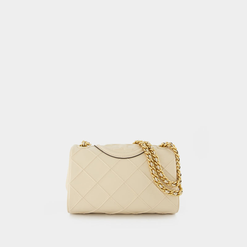 Fleming Soft Small Hobo Bag - Tory Burch - New Cream - Leather