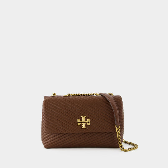 Kira Chevron Small Hobo Bag - Tory Burch - Sand Piper - Leather