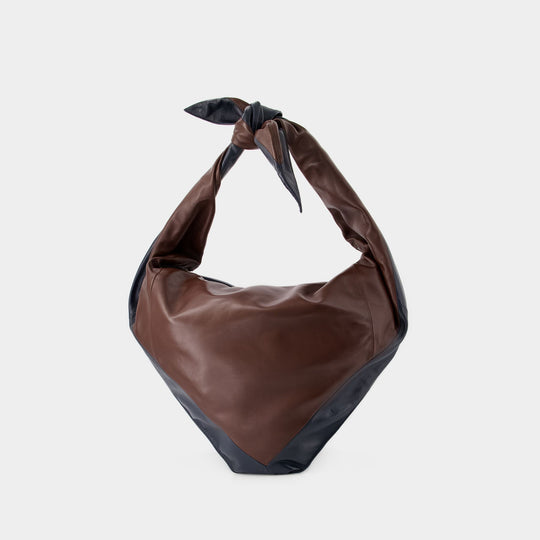 Dark Tobacco Hobo Shoulder Bag - LEMAIRE - Lemaire-EU