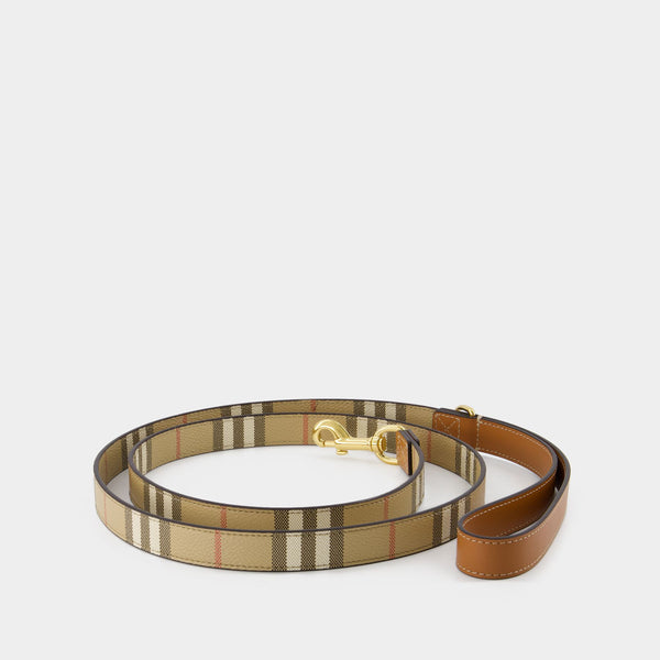 Dog leash M/L - Burberry - Leather - Briar Brown