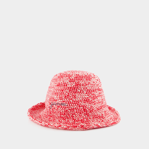 Ganni Pink Printed Bucket Hat