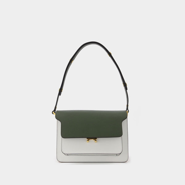 X Loop Baguette Bag in White Leather