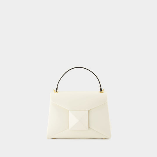 One Stud Nappa Bag With Chain - Ivory