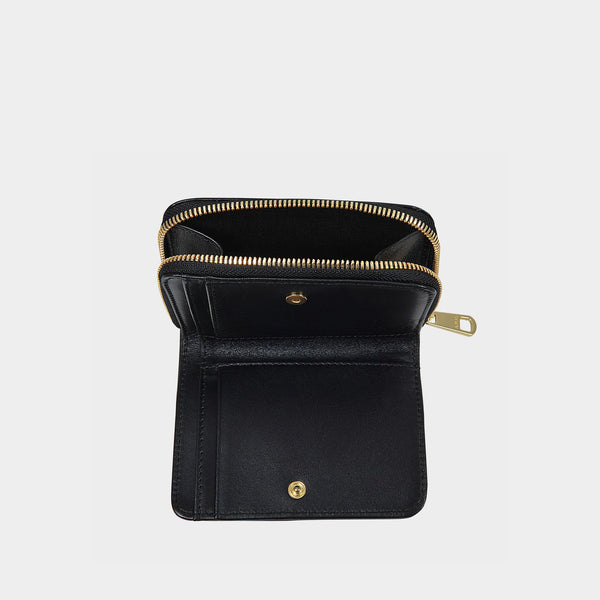 Marc Jacobs Snapshot DTM Mini Compact Wallet in Black Leather ref