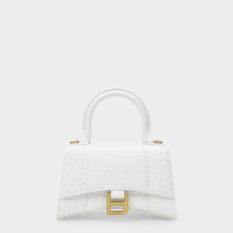 White Hourglass S crocodileeffect leather bag  Balenciaga   MATCHESFASHION UK