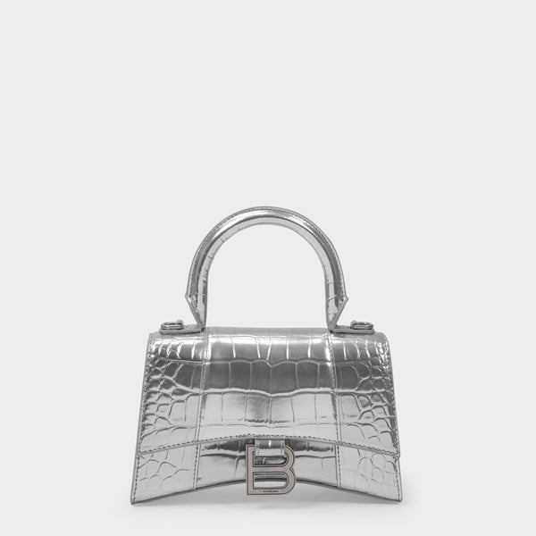 Balenciaga Leather Graffiti Hourglass XS Handbag 592833 White Pony-style  calfskin ref.994378 - Joli Closet