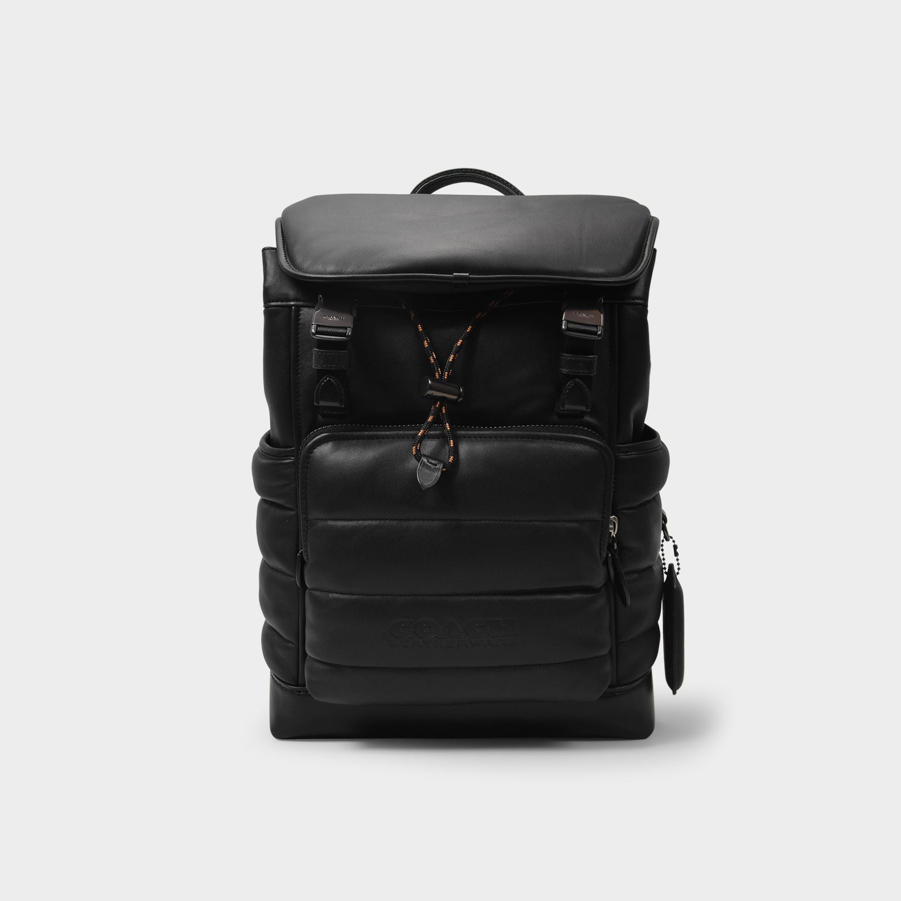 League Backpack in Black Leather
