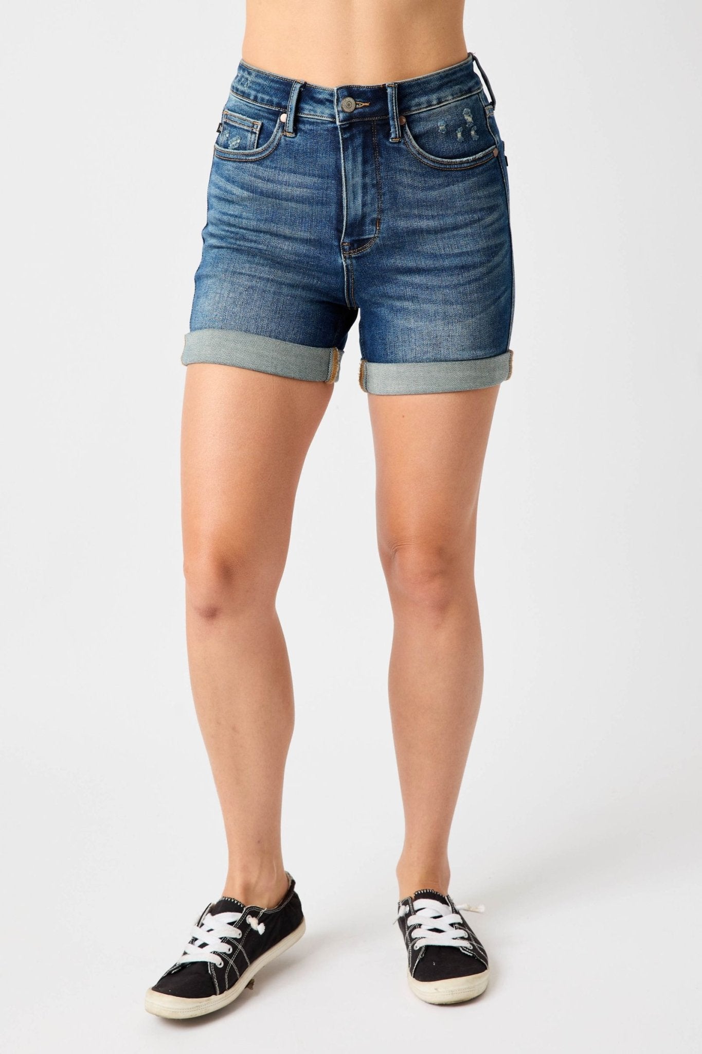 Breezy Raw Hem Cuffed Shorts