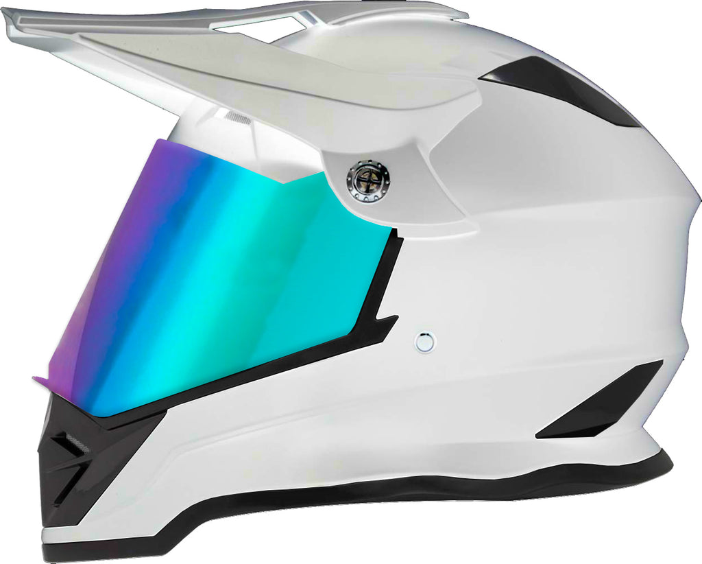 GDM DK-650 Dual Sport Helmet Gloss White – rideGDM