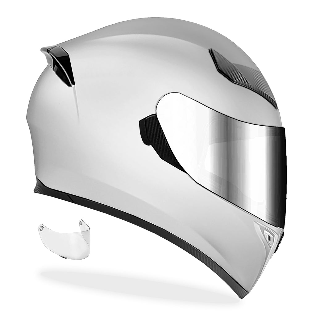 white motorcycle helmet