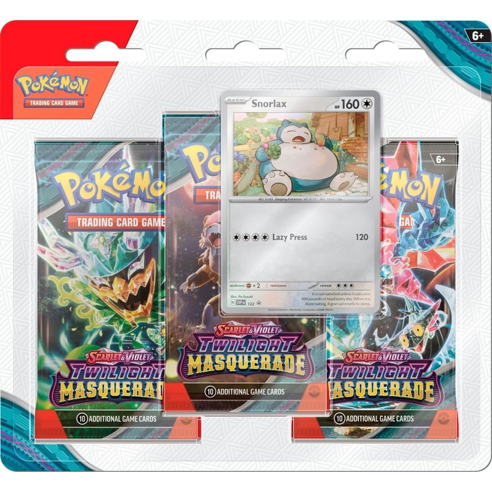 Pokemon - Twilight Masquerade 3-Pack Blister Snorlax