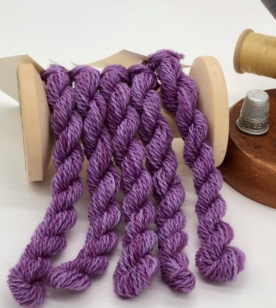 Purple Grapes #8 Hand Dyed Wool Thread