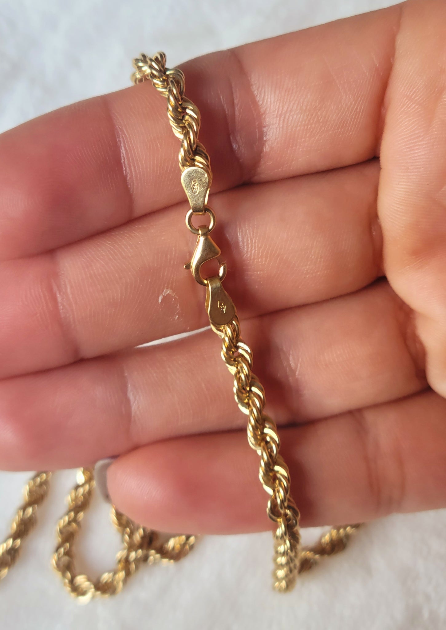 Cadena larga Oro tejido lazo - Linea luji – Amuletofvenus