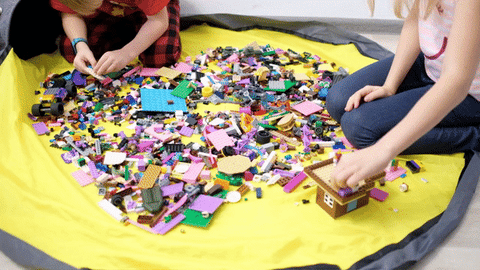Lego Toy Storage Basket and Play Mat – Dawikity Kids